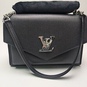 Authentic Louis Vuitton Mylockme Crossbody BB Black Soft Calfskin Leather